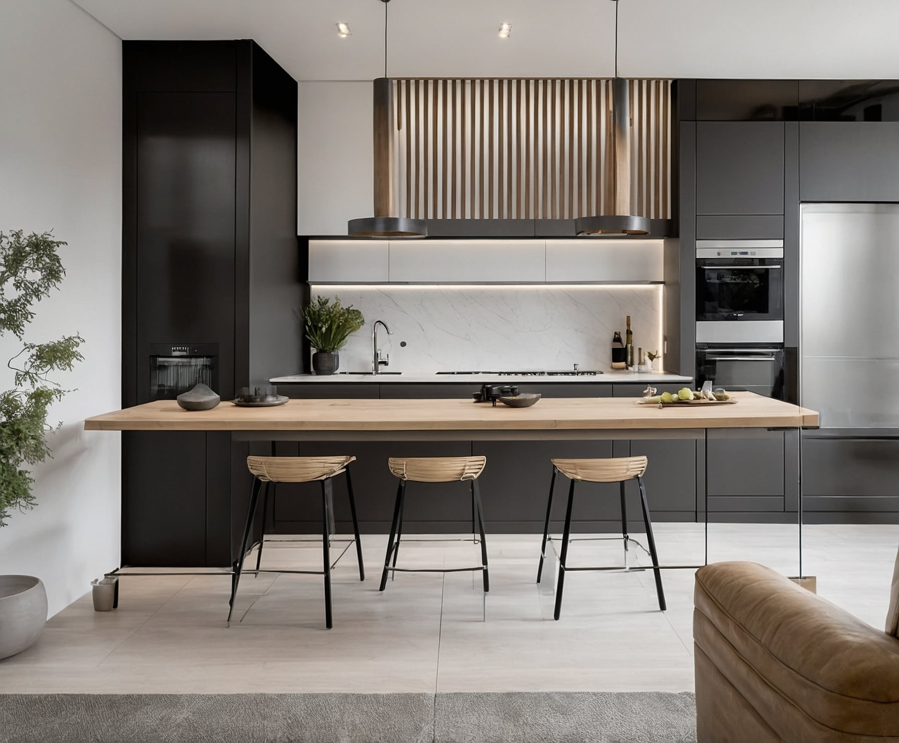 Cocina moderna reformada y funcional