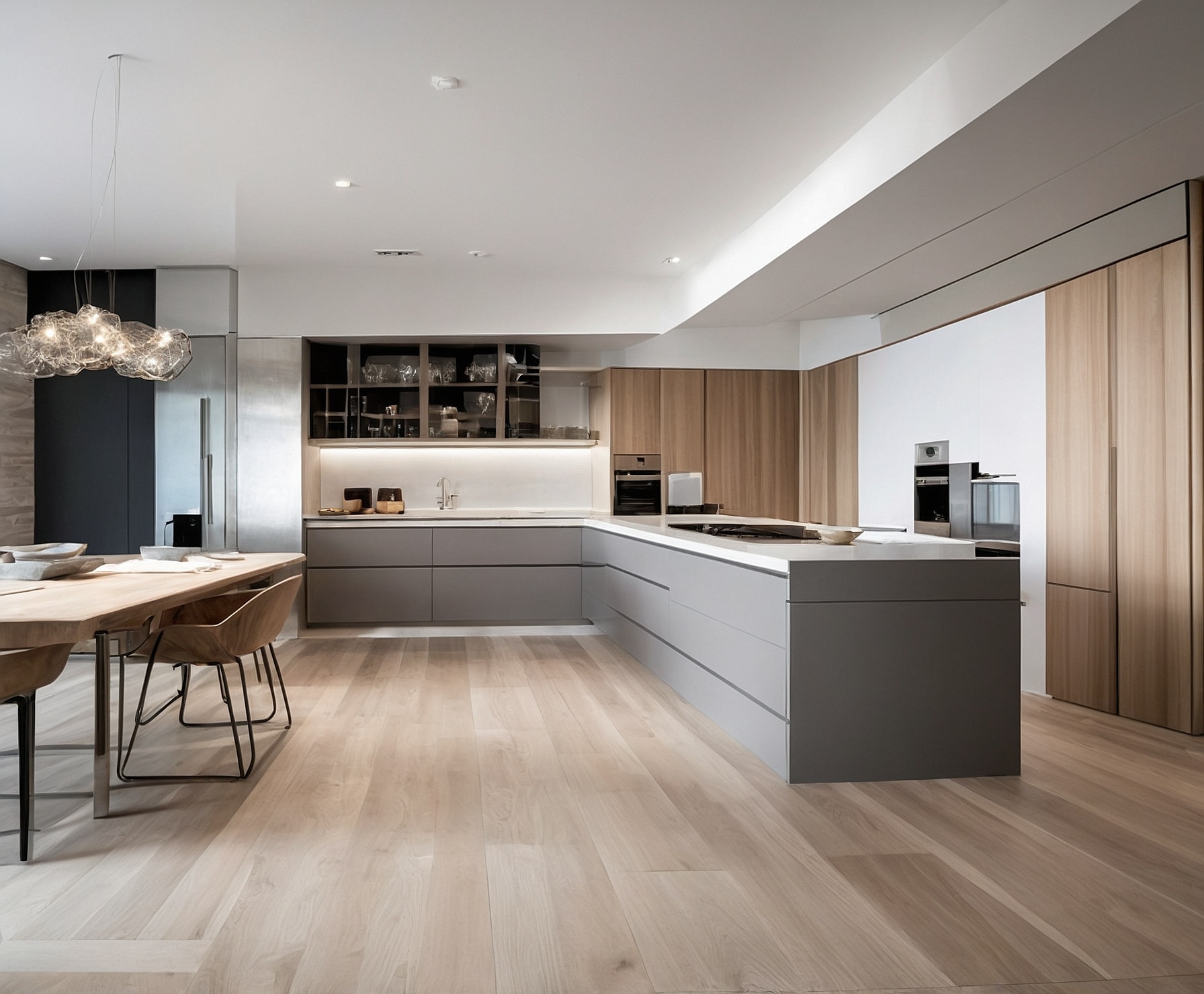 Cocina moderna con diseño vanguardista.